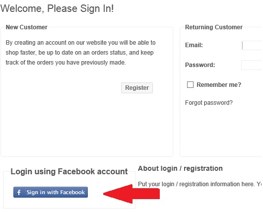 Facebook authentication - nopCommerce